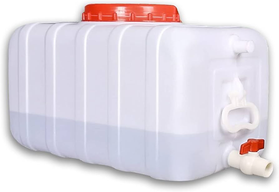 Emergency water container with spigot
