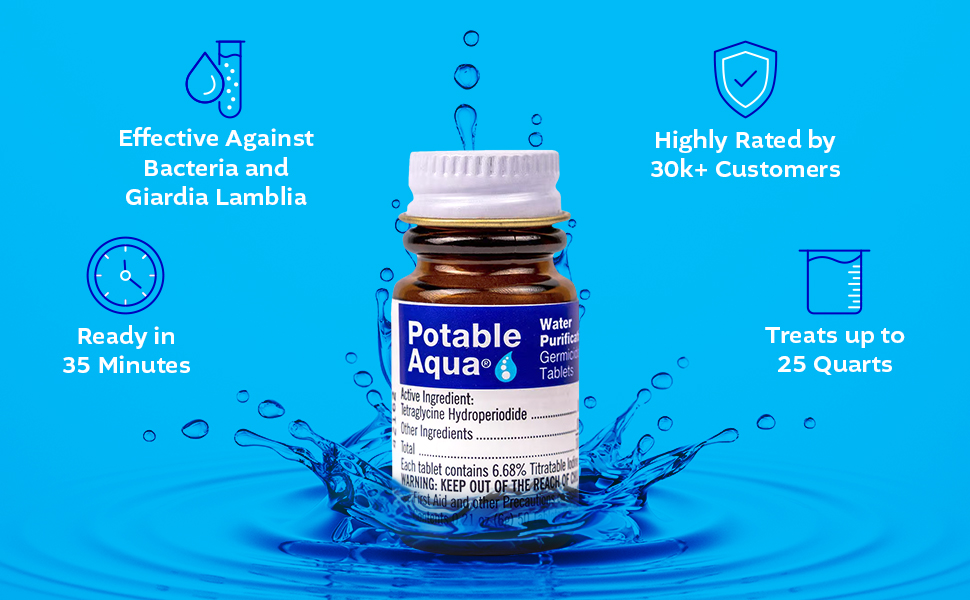 Water purification tablets and emergency disinfection methods